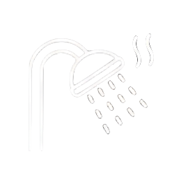 温水シャワー